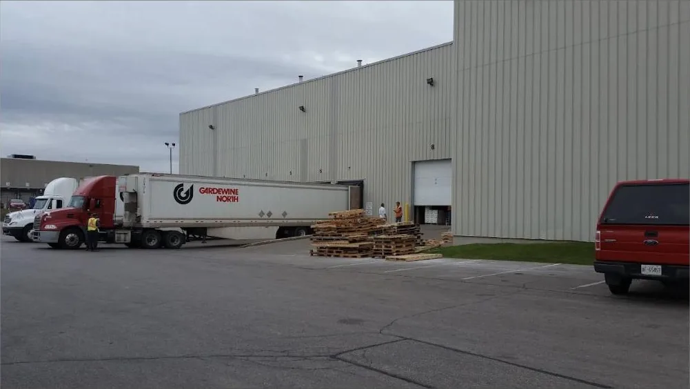 Container being unloaded at KDM's Mississauga dock